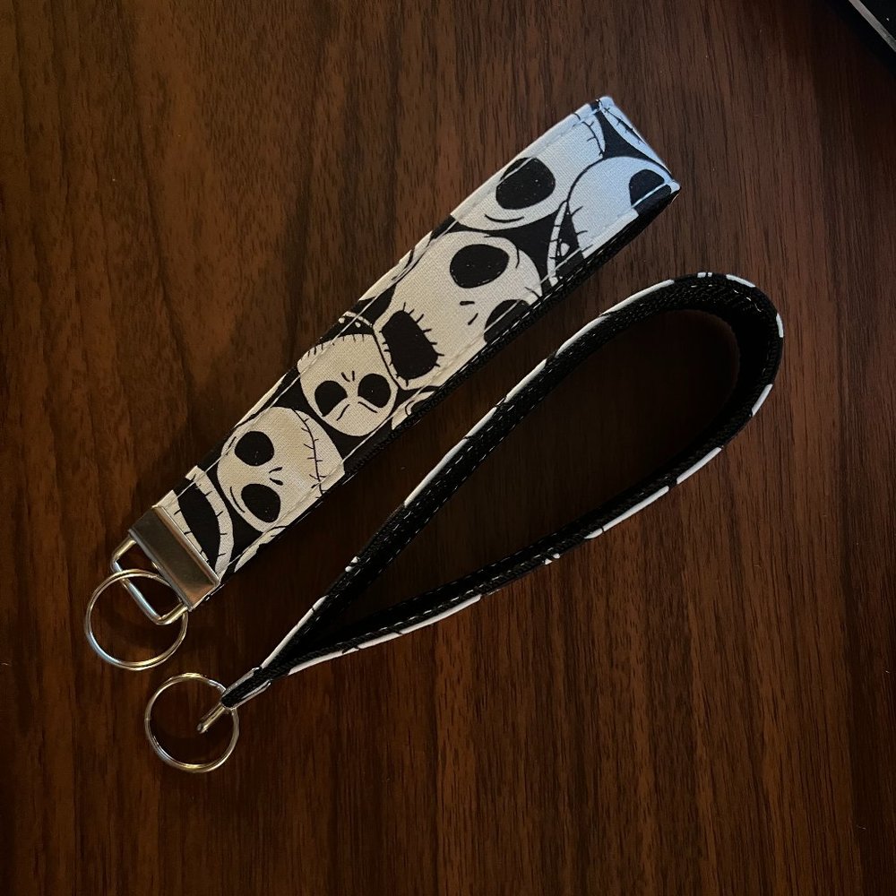 Hand Made Jack Skellington Print Key Chain